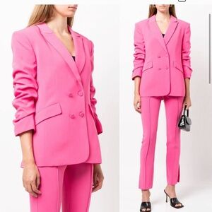 Cinq A Sept Khoe crepe Pants & Jacket neon pink size 0